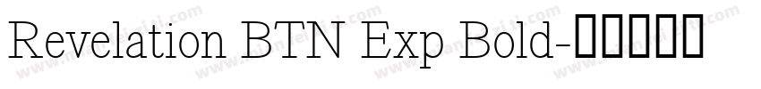 Revelation BTN Exp Bold字体转换